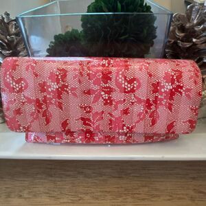 Betsy Johnson Paisley floral lace Pink singlass eyeglass case